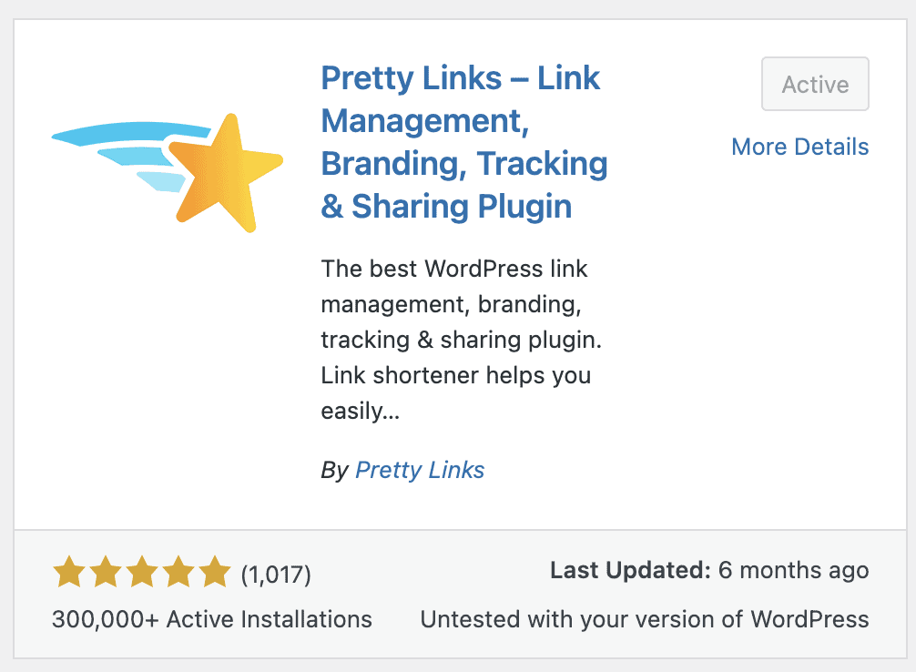 Pretty Links WordPress plug in