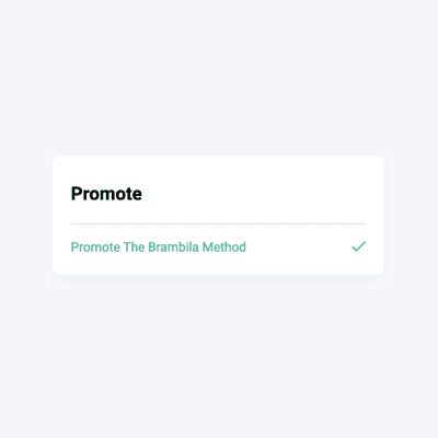Promote Video in Brambila Method