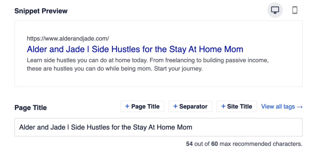 Snippet Sample - Title and Meta Description