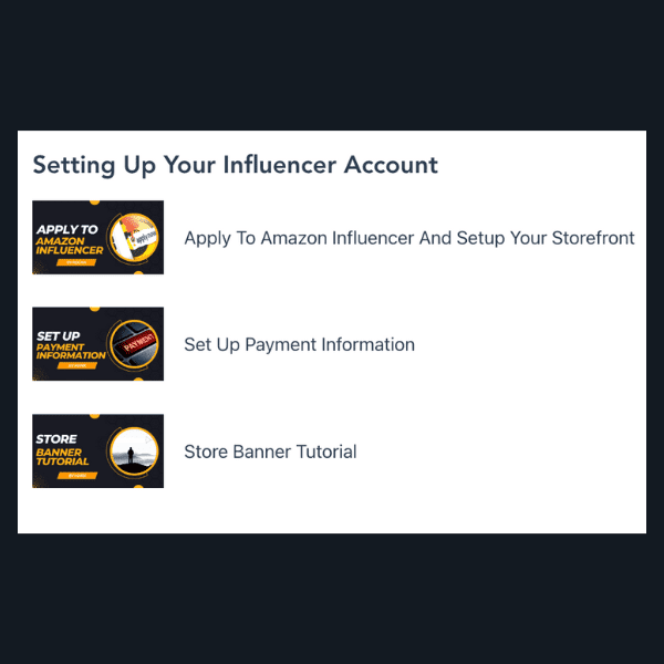 Setting Up Your Influencer Account